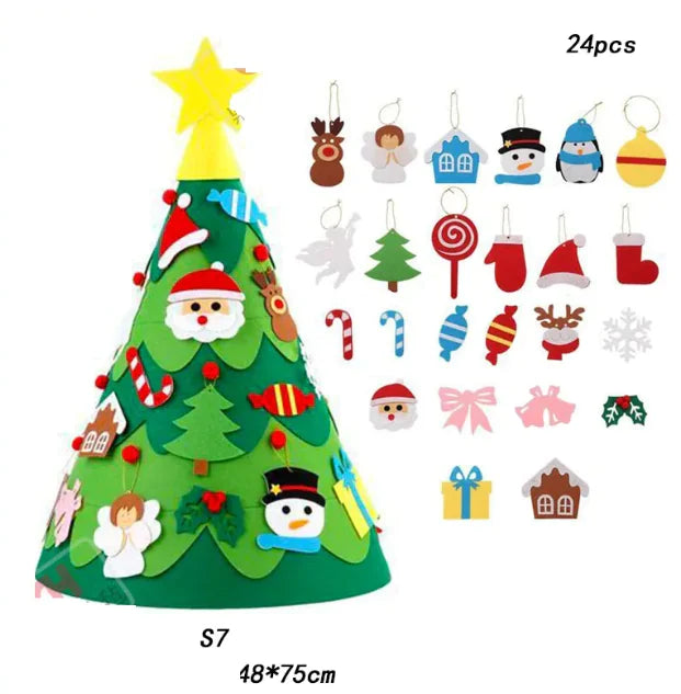 DIY 3D Felt Christmas Tree Craft Kit
