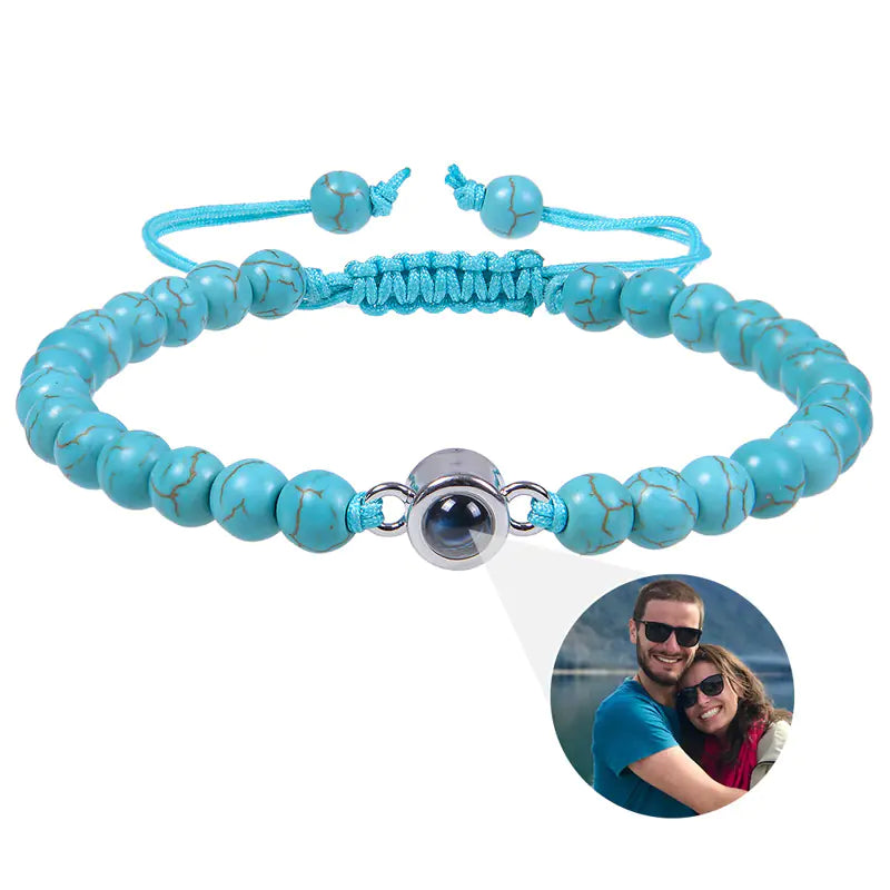 "Custom Photo Projection Bracelet in 100 Languages"