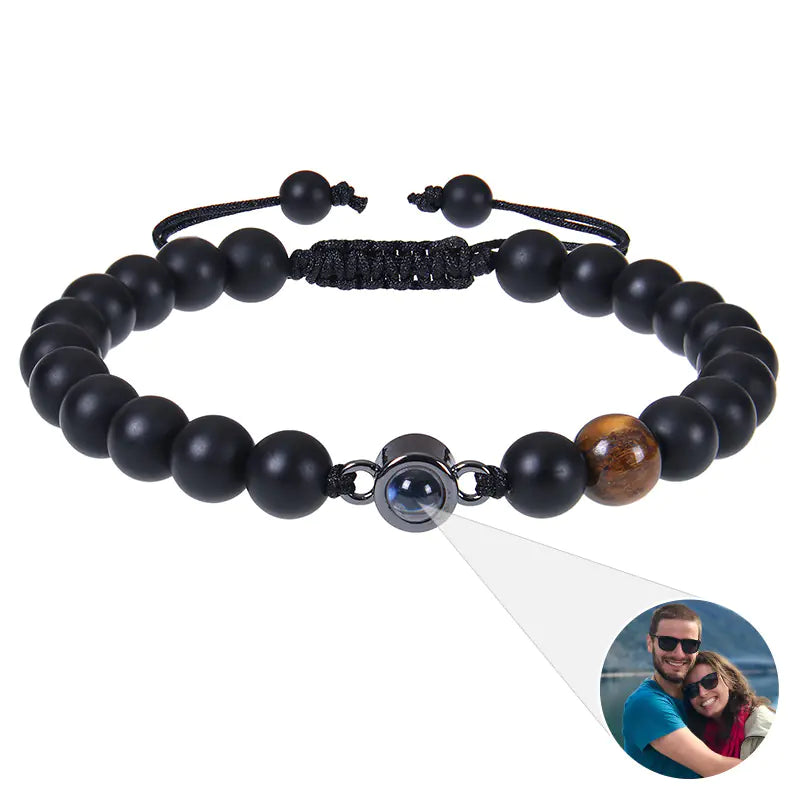 "Custom Photo Projection Bracelet in 100 Languages"