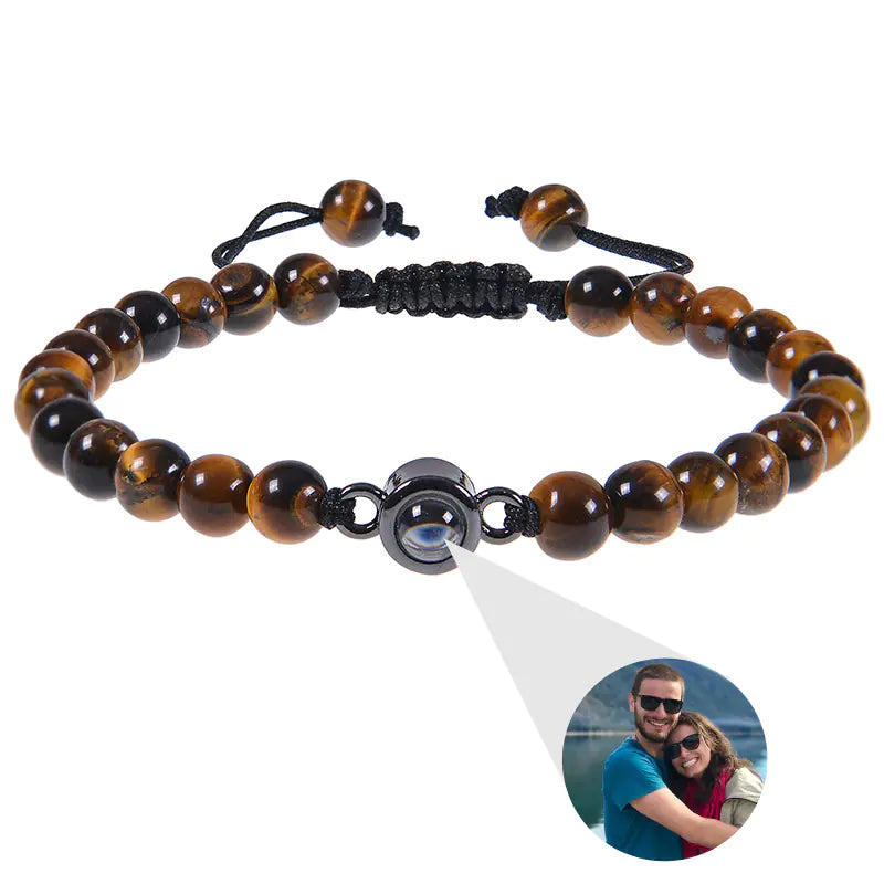 "Custom Photo Projection Bracelet in 100 Languages"