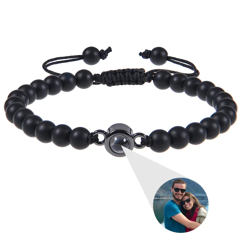 "Custom Photo Projection Bracelet in 100 Languages"