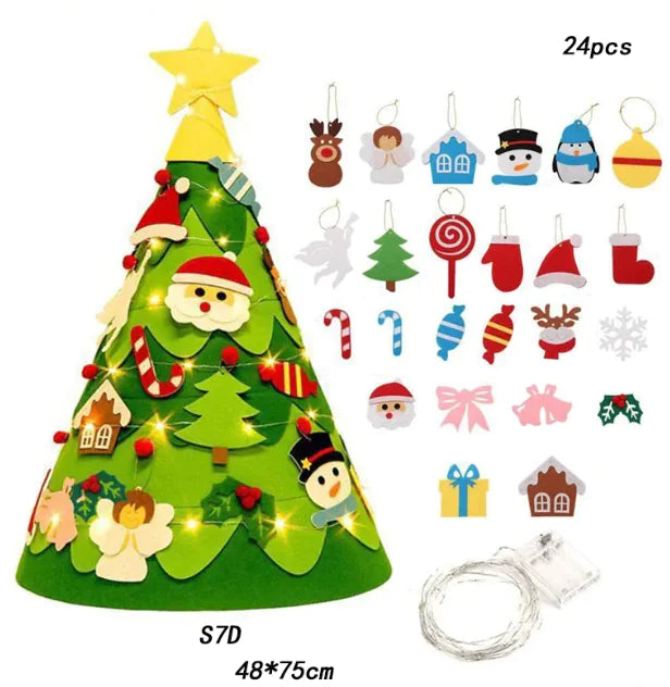 DIY 3D Felt Christmas Tree Craft Kit