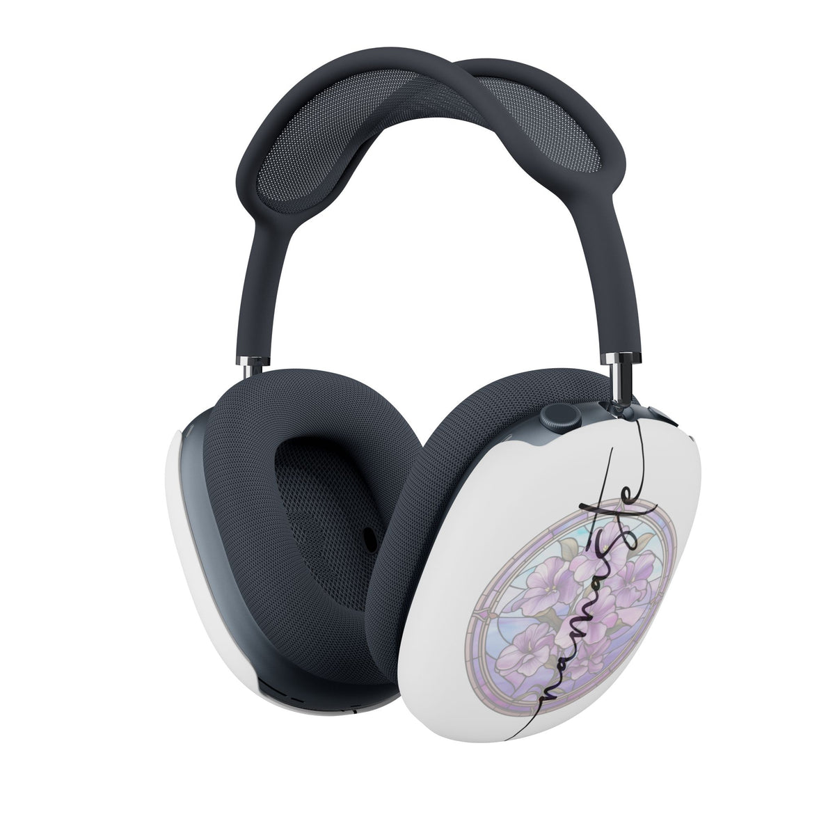 Namaste AirPods Max Covers – Stained Glass Violet Design | Premium Polycarbonate Protective Case | Gloss or Matte