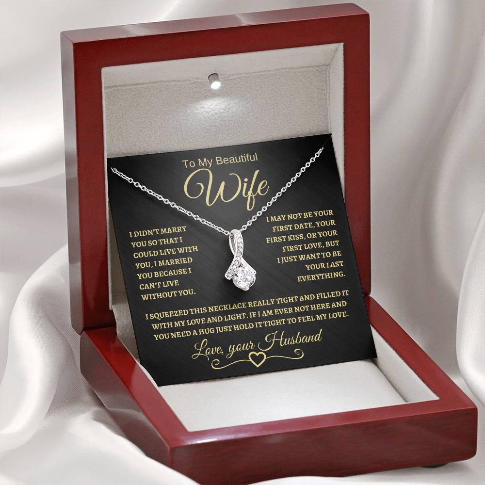To My Beautiful Wife | Alluring Beauty Necklace | BG