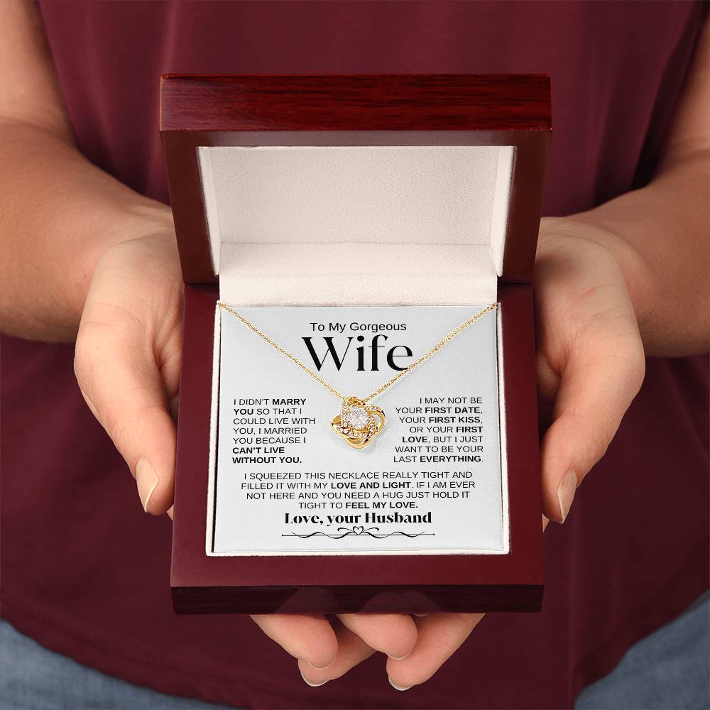 To My Gorgeous Wife | Love Knot Necklace | WBSF