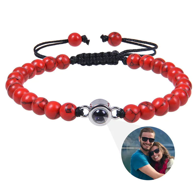 "Custom Photo Projection Bracelet in 100 Languages"