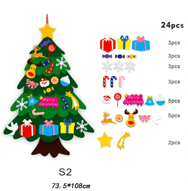 DIY 3D Felt Christmas Tree Craft Kit