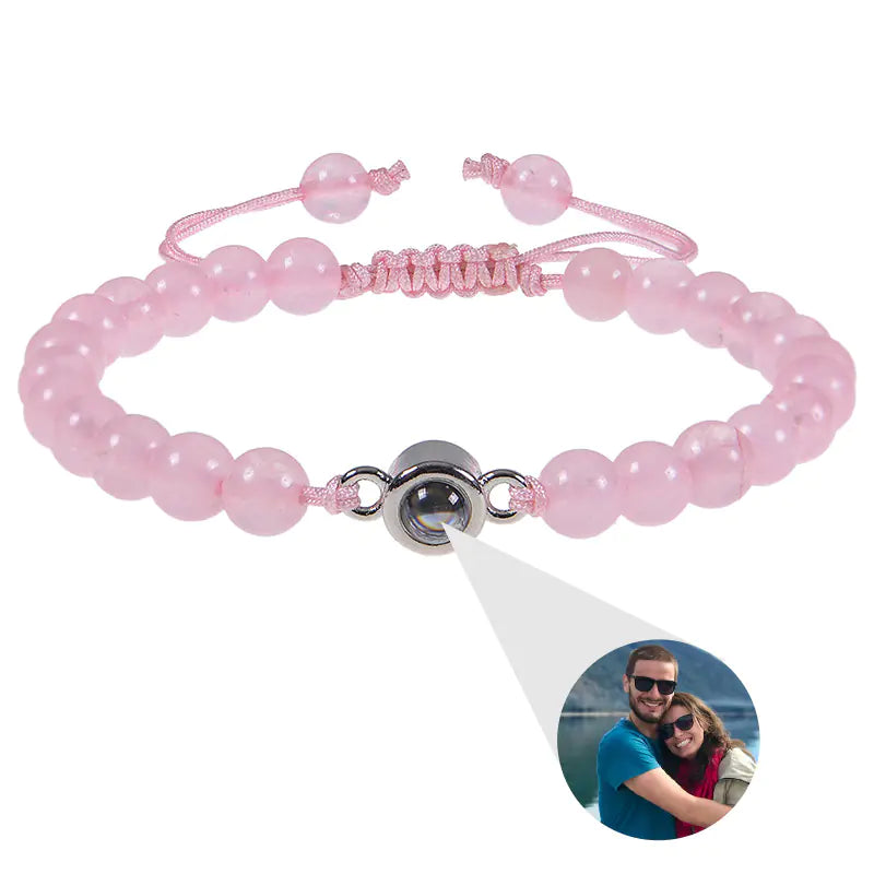 "Custom Photo Projection Bracelet in 100 Languages"