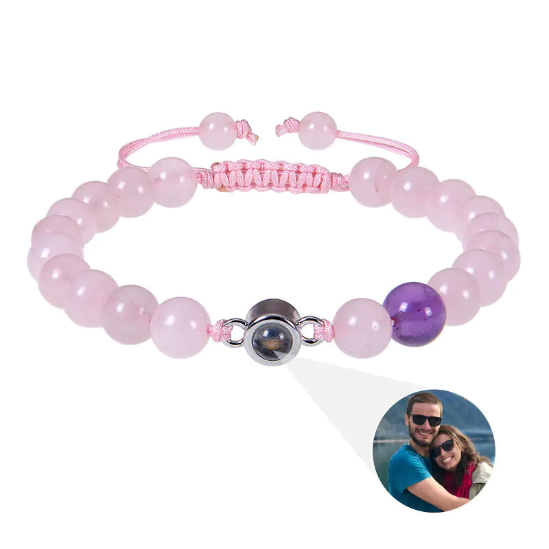 "Custom Photo Projection Bracelet in 100 Languages"