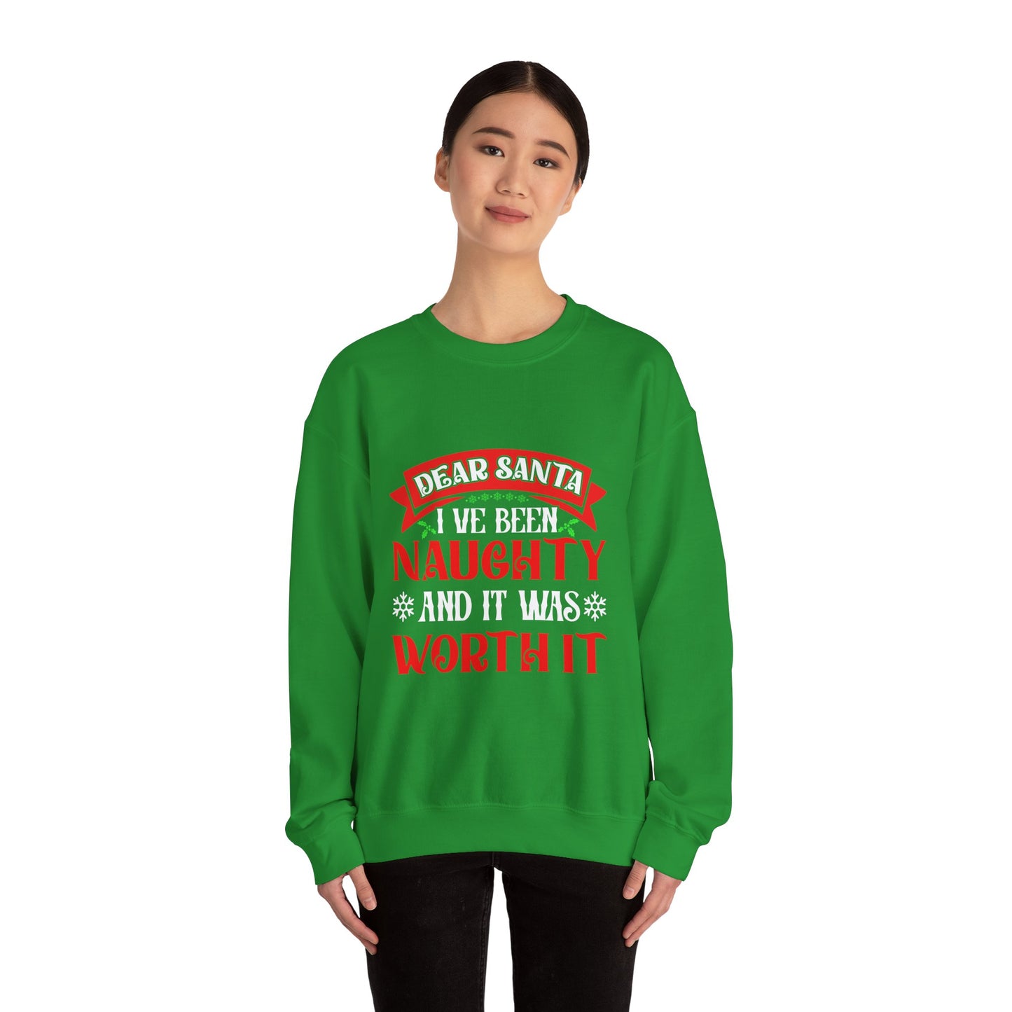 Dear Santa, I’ve Been Naughty — and It Was Worth It! | Unisex Heavy Blend Christmas Sweatshirt