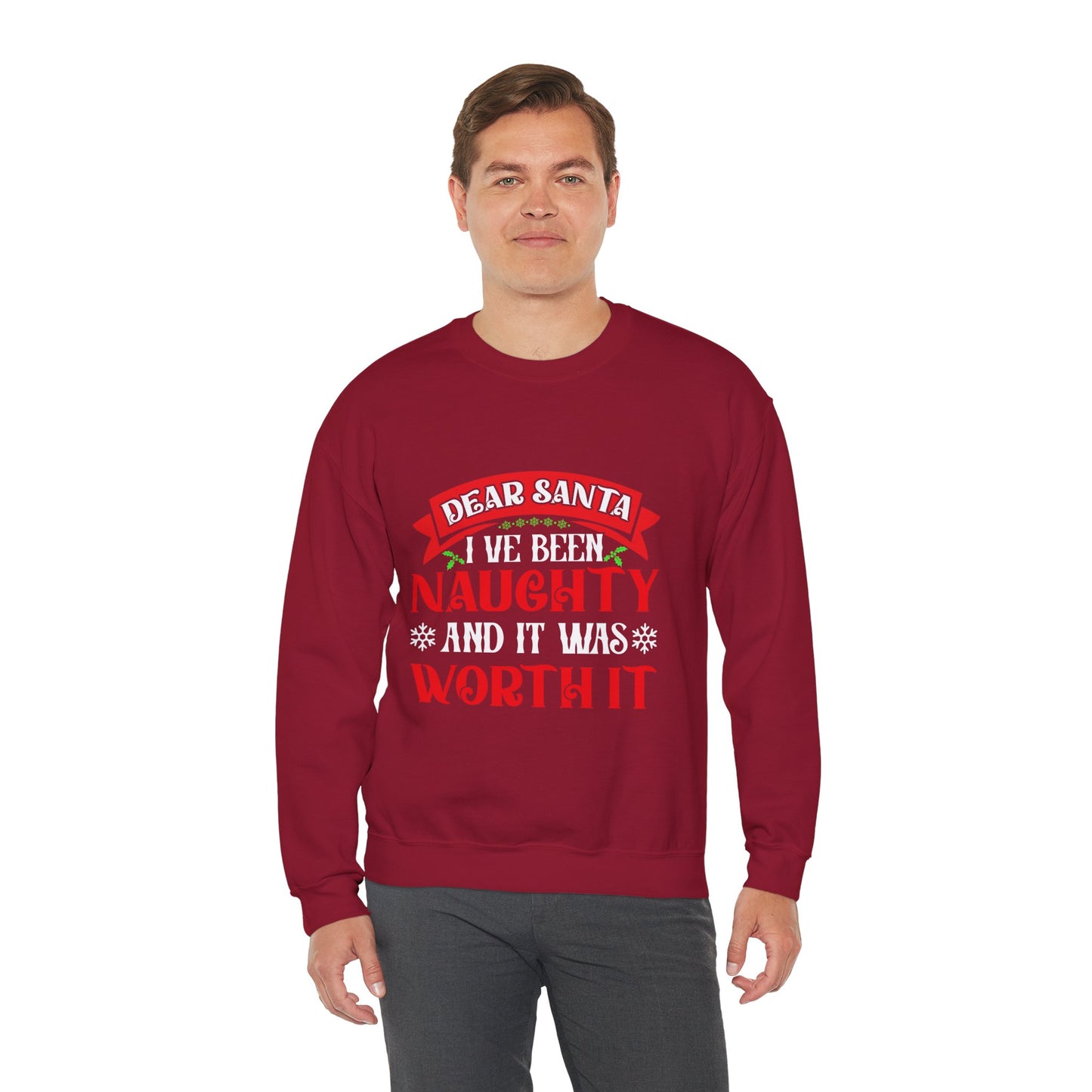 Dear Santa, I’ve Been Naughty — and It Was Worth It! | Unisex Heavy Blend Christmas Sweatshirt