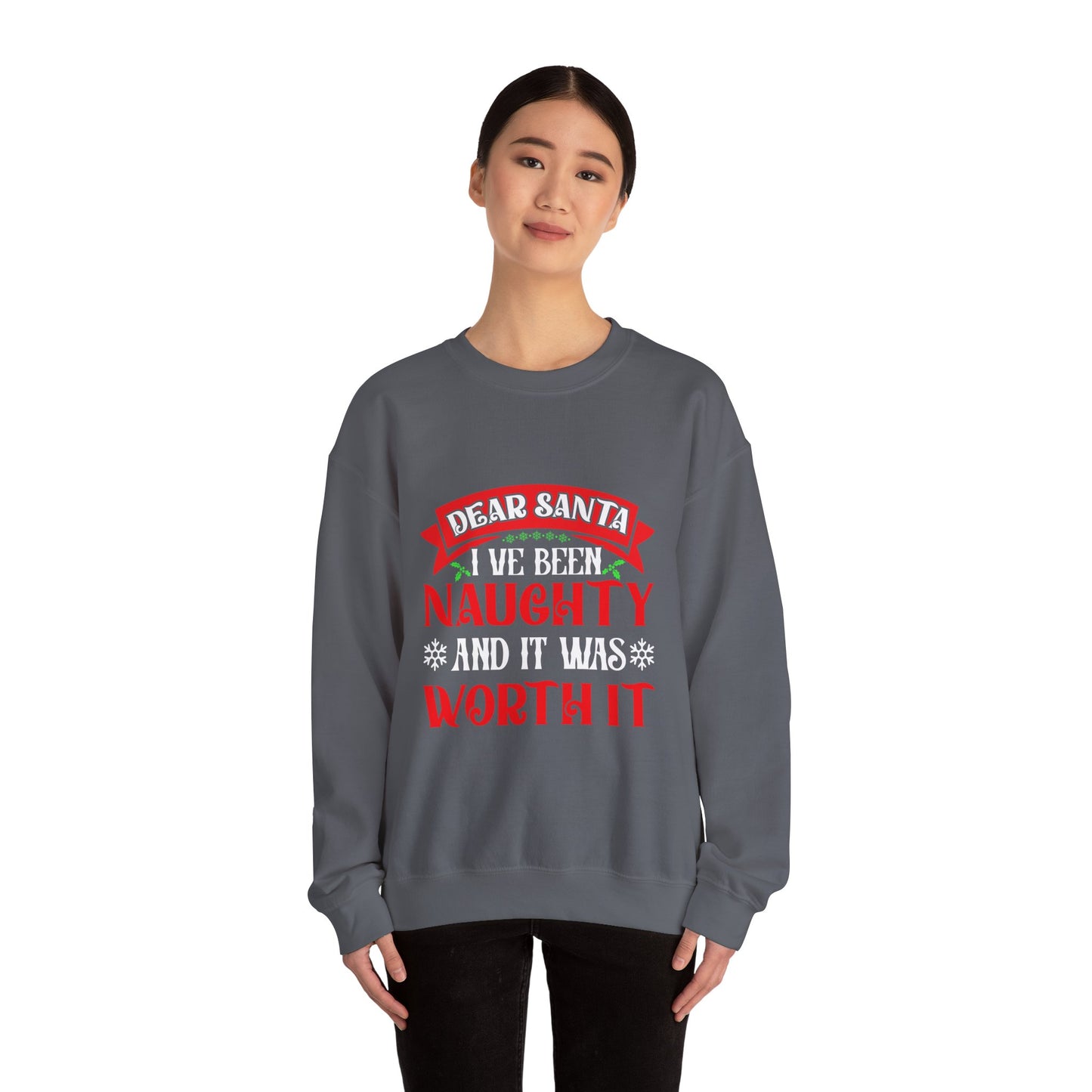 Dear Santa, I’ve Been Naughty — and It Was Worth It! | Unisex Heavy Blend Christmas Sweatshirt