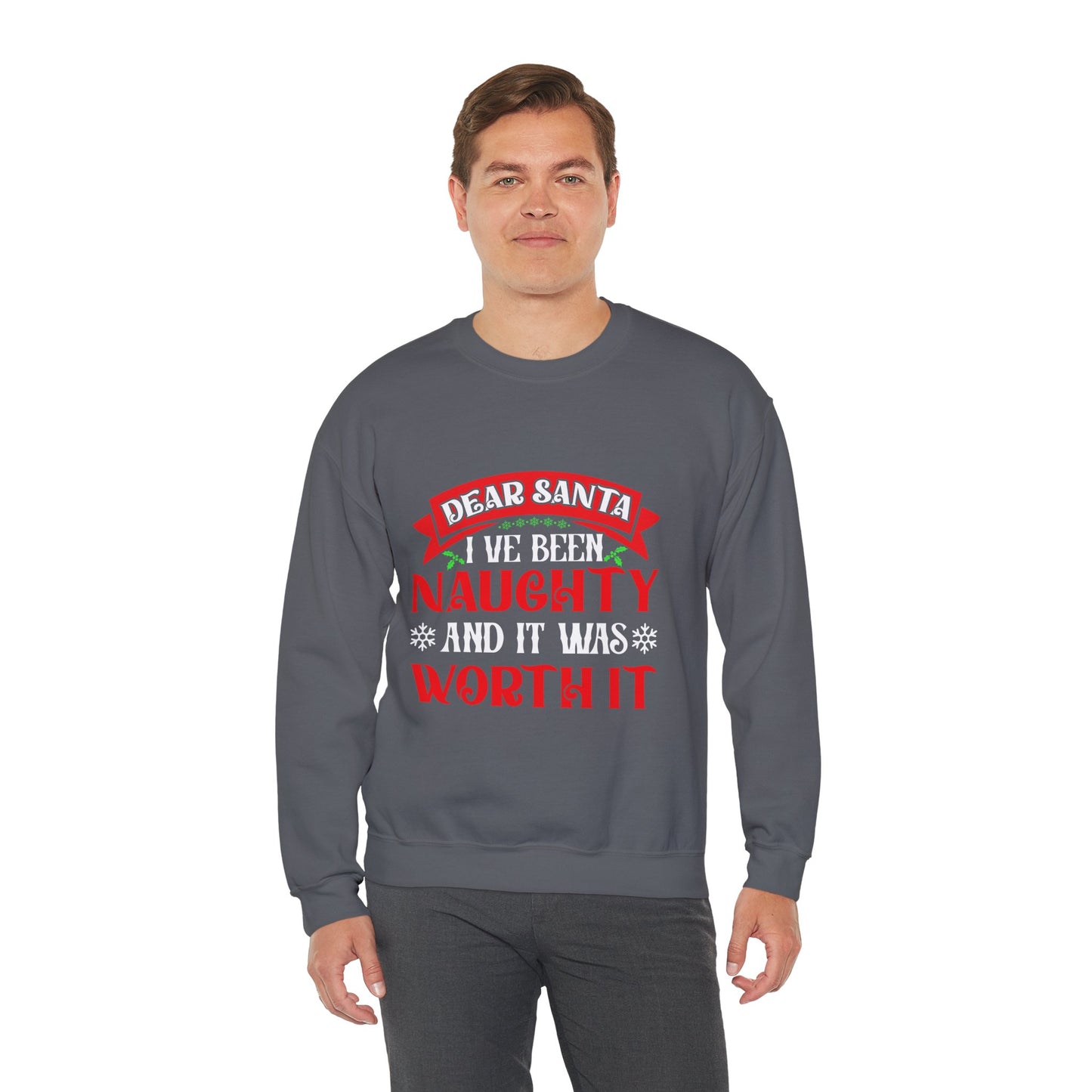 Dear Santa, I’ve Been Naughty — and It Was Worth It! | Unisex Heavy Blend Christmas Sweatshirt