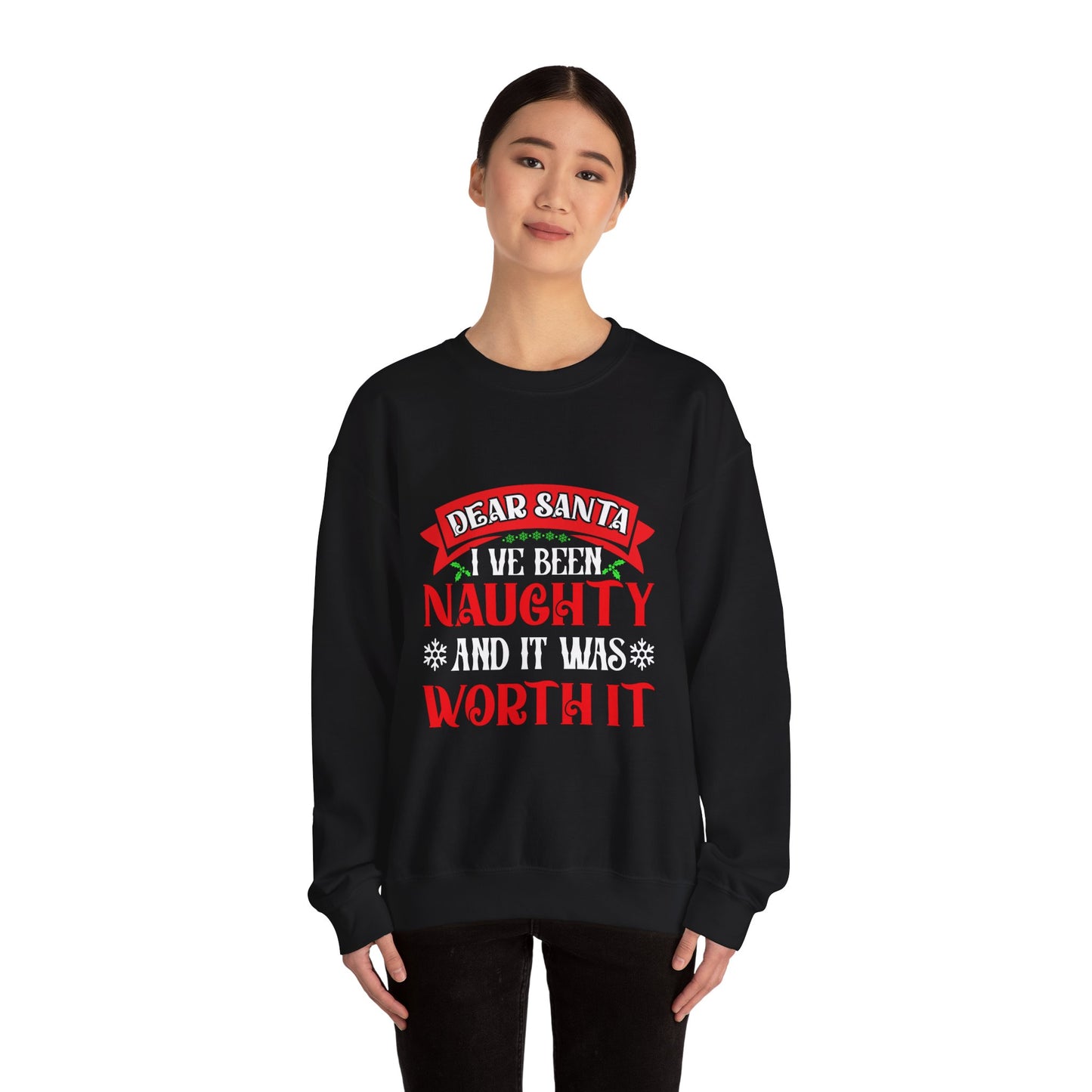 Dear Santa, I’ve Been Naughty — and It Was Worth It! | Unisex Heavy Blend Christmas Sweatshirt