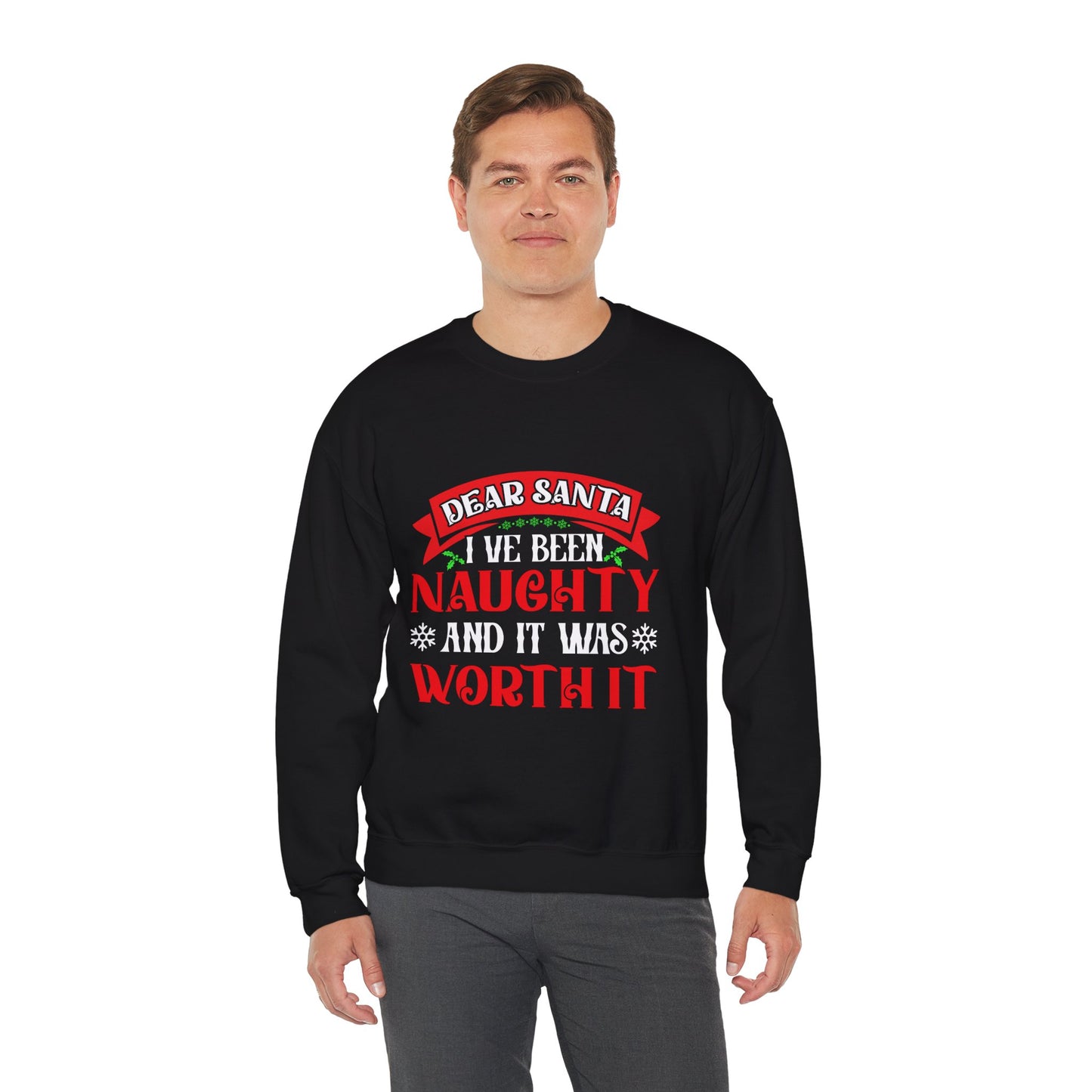 Dear Santa, I’ve Been Naughty — and It Was Worth It! | Unisex Heavy Blend Christmas Sweatshirt