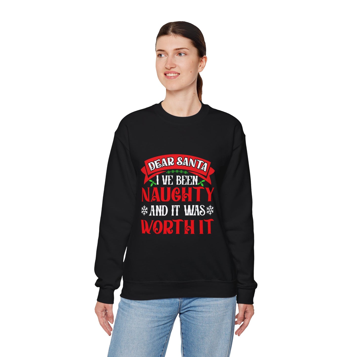Dear Santa, I’ve Been Naughty — and It Was Worth It! | Unisex Heavy Blend Christmas Sweatshirt