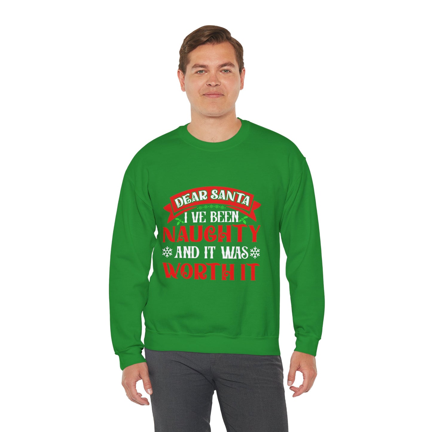 Dear Santa, I’ve Been Naughty — and It Was Worth It! | Unisex Heavy Blend Christmas Sweatshirt