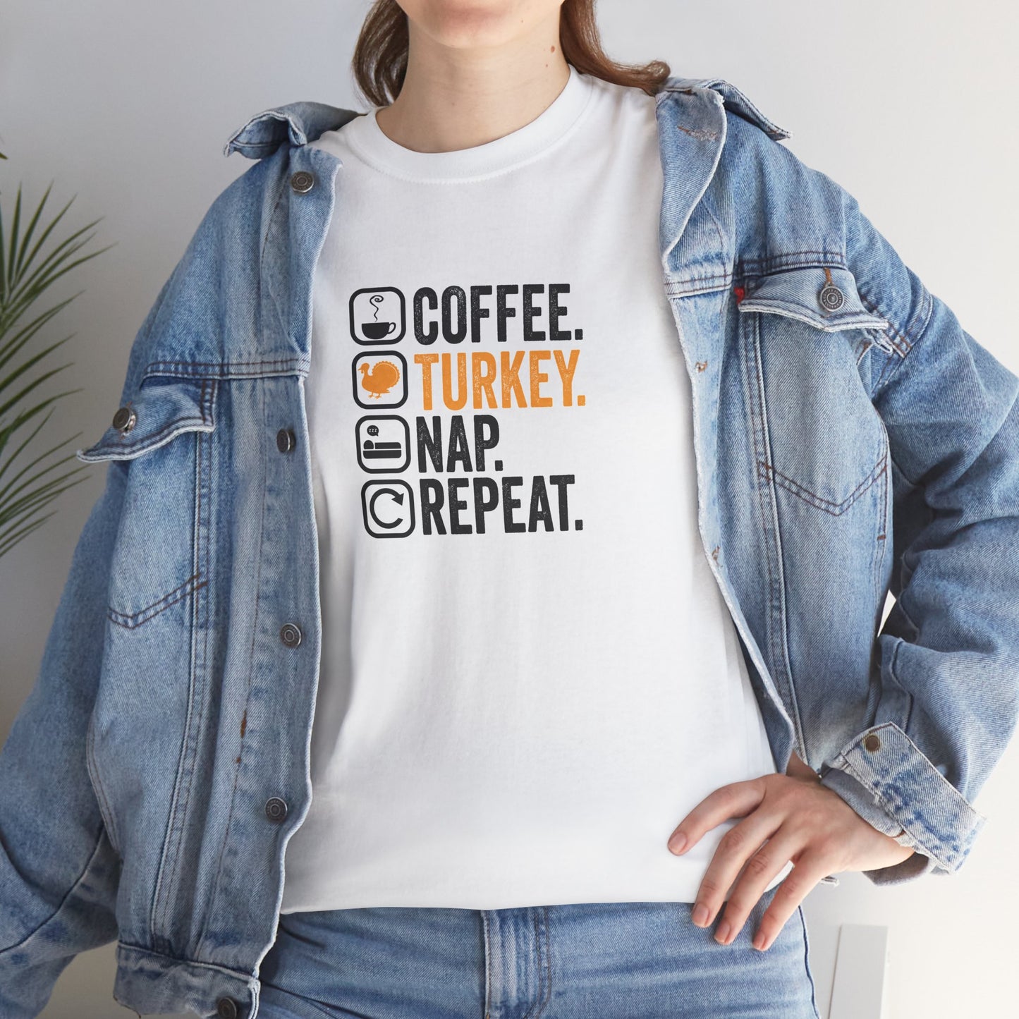 Coffee. Turkey. Nap. Repeat. | Funny Thanksgiving Unisex T-Shirt