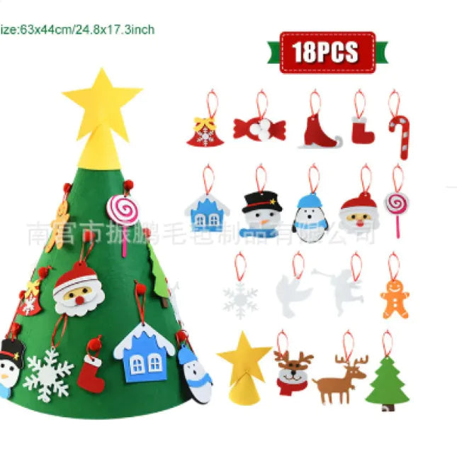 DIY 3D Felt Christmas Tree Craft Kit