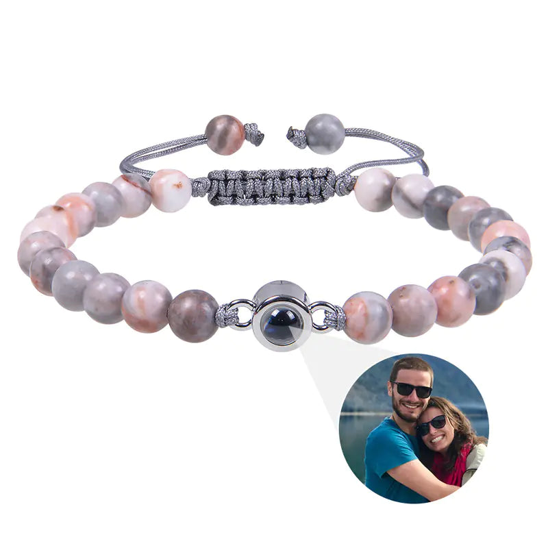 "Custom Photo Projection Bracelet in 100 Languages"