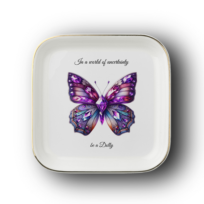 "Be a Dolly" Memorial Ring Dish – Custom Butterfly Trinket Tray