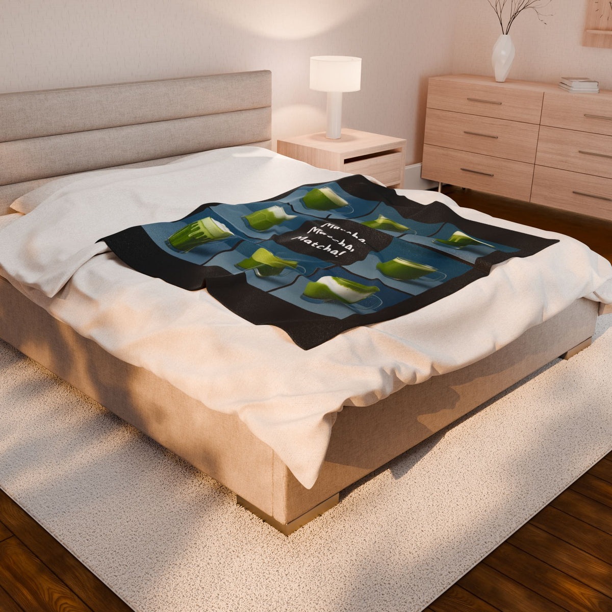 Matcha, Matcha, Matcha! Velveteen Plush Blanket