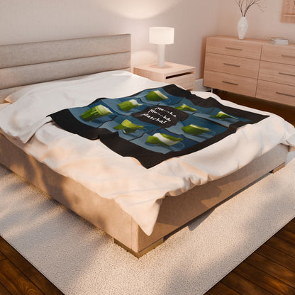 Matcha, Matcha, Matcha! Velveteen Plush Blanket