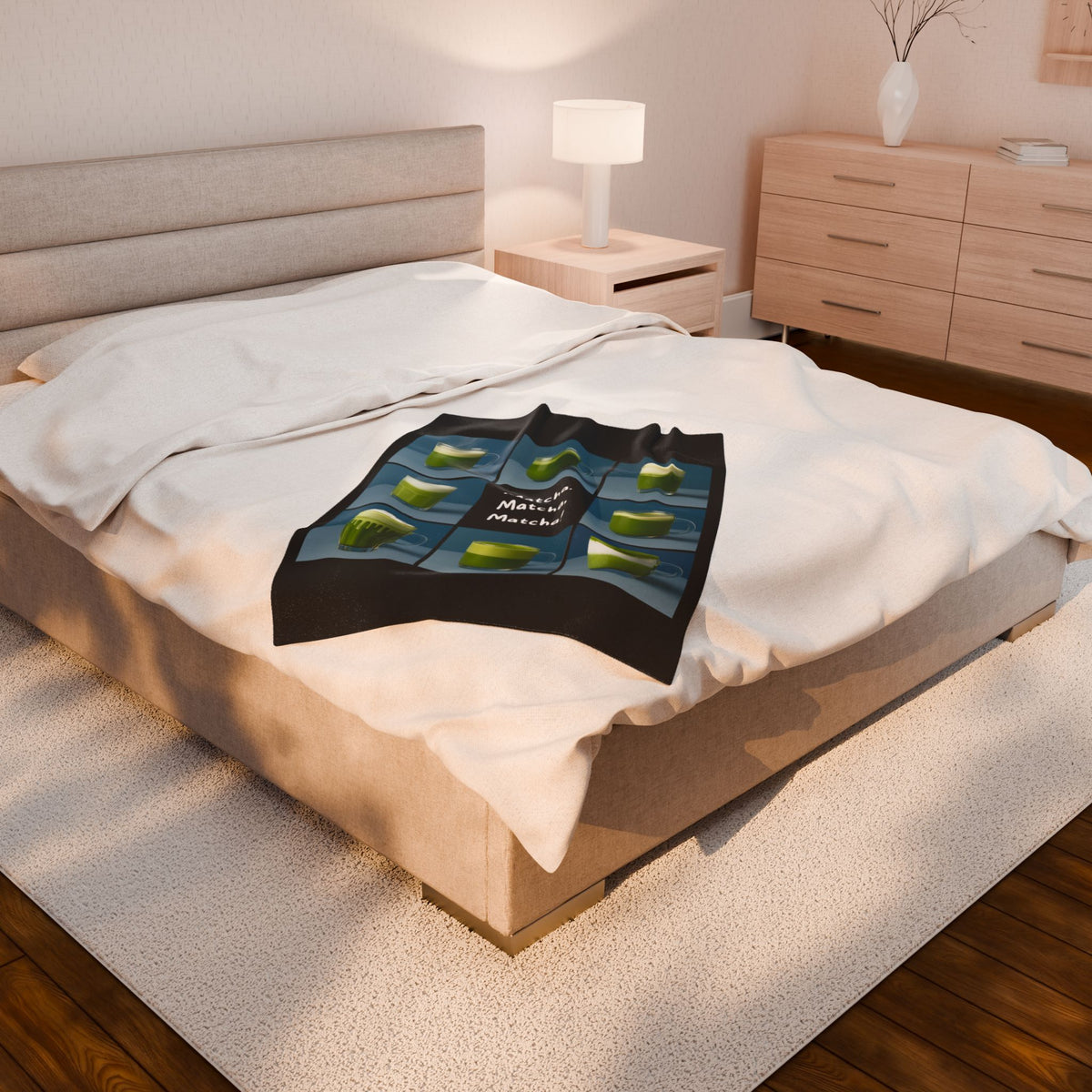 Matcha, Matcha, Matcha! Velveteen Plush Blanket