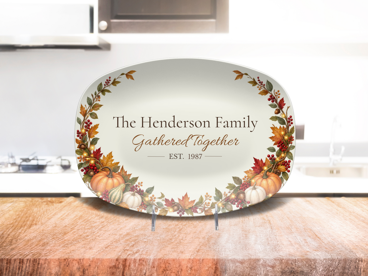 Gathered Together Personalized Fall Family Serving Platter