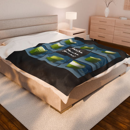 Matcha, Matcha, Matcha! Velveteen Plush Blanket