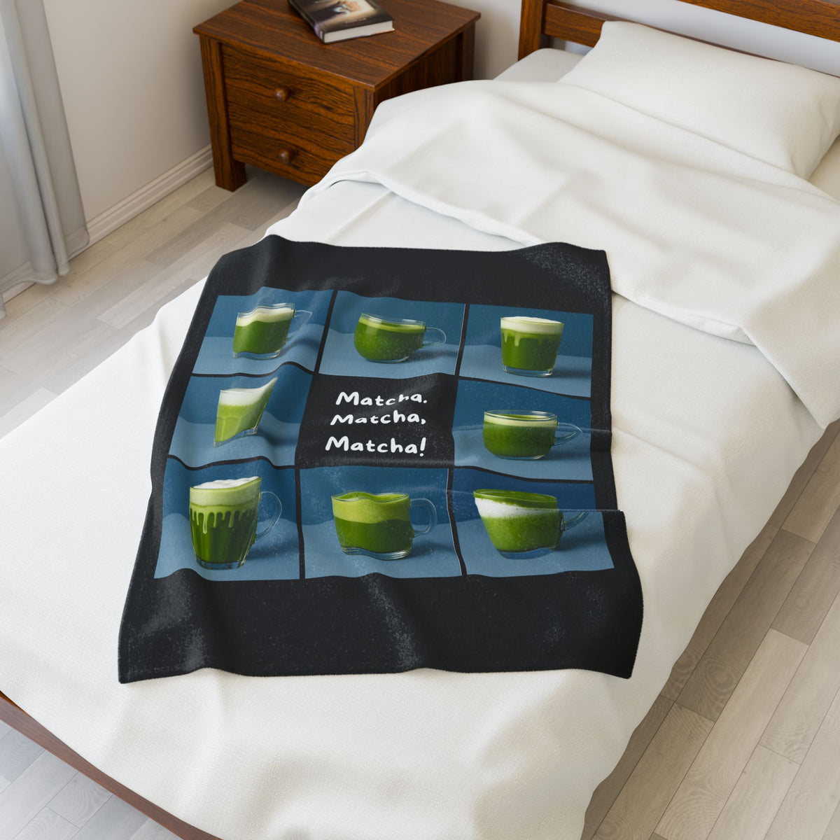 Matcha, Matcha, Matcha! Velveteen Plush Blanket