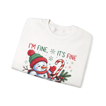 Snowman Hot Cocoa “Just Having a Meltdown” Funny Winter Sweatshirt