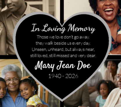 Personalized Memorial Woven Blanket with Photos | Custom Sympathy Throw | Photo Collage Remembrance Gift | Bereavement Keepsake with Name & Dates