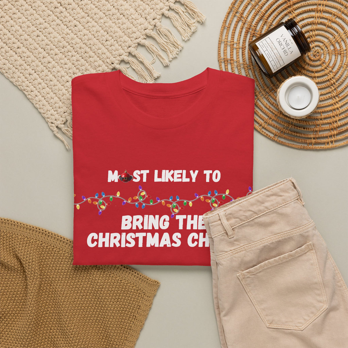 Most Likely To Christmas Spirit Edition (Dark Apparel) | Christmas Humor | Gift for Friends & Family