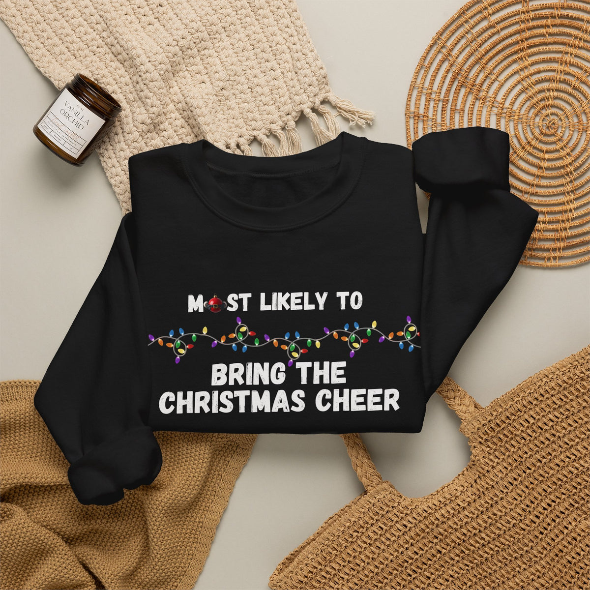 Most Likely To Christmas Spirit Edition (Dark Apparel) | Christmas Humor | Gift for Friends & Family