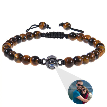 "Custom Photo Projection Bracelet in 100 Languages"