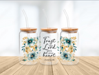 Scripture Wrap Glass Cup – 16 oz | Choose Your Design
