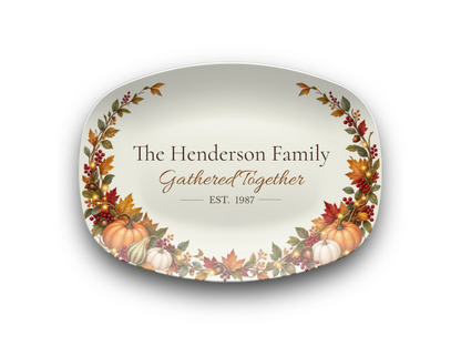 Gathered Together Personalized Fall Family Serving Platter