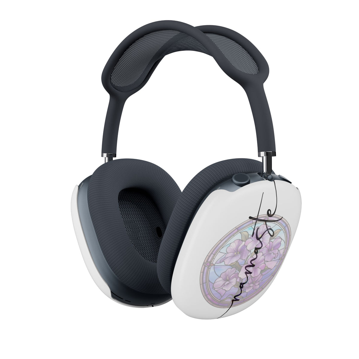 Namaste AirPods Max Covers – Stained Glass Violet Design | Premium Polycarbonate Protective Case | Gloss or Matte