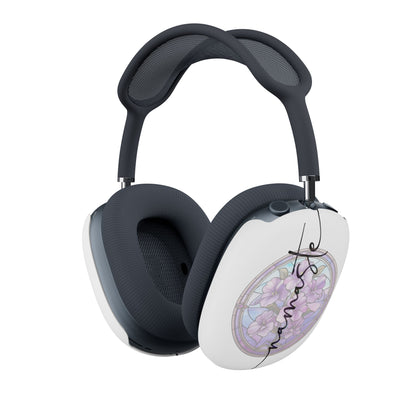 Namaste AirPods Max Covers – Stained Glass Violet Design | Premium Polycarbonate Protective Case | Gloss or Matte