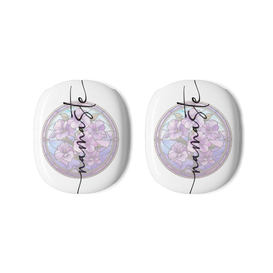 Namaste AirPods Max Covers – Stained Glass Violet Design | Premium Polycarbonate Protective Case | Gloss or Matte