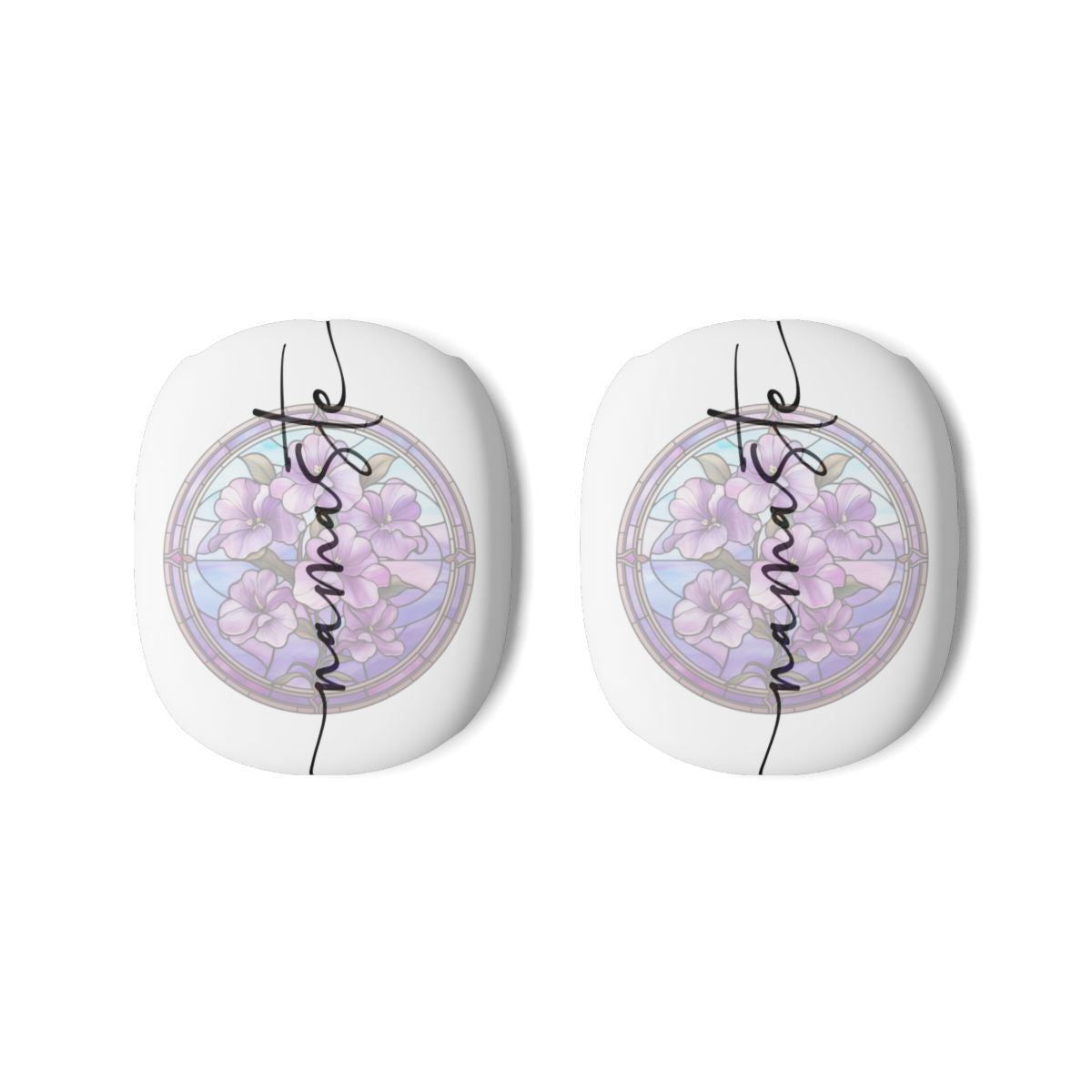 Namaste AirPods Max Covers – Stained Glass Violet Design | Premium Polycarbonate Protective Case | Gloss or Matte