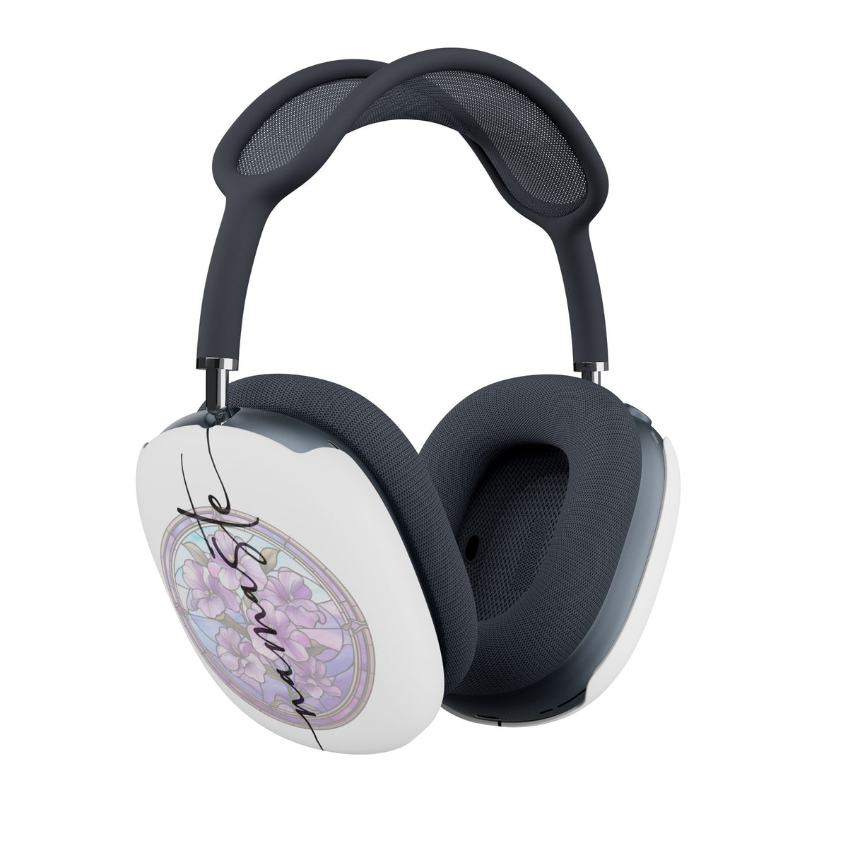 Namaste AirPods Max Covers – Stained Glass Violet Design | Premium Polycarbonate Protective Case | Gloss or Matte