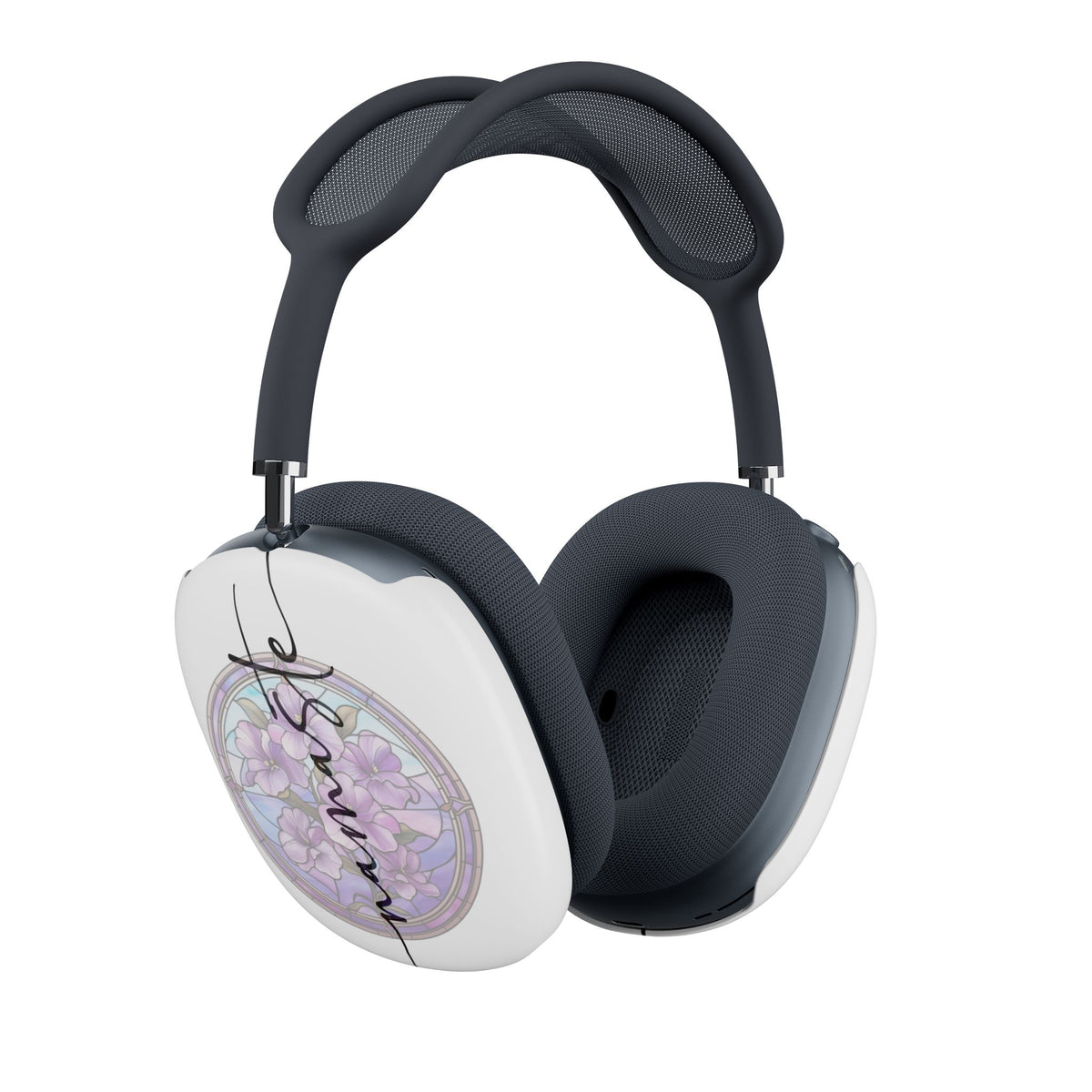 Namaste AirPods Max Covers – Stained Glass Violet Design | Premium Polycarbonate Protective Case | Gloss or Matte