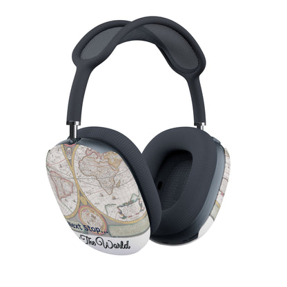 AirPods Max Covers – World Map “Next Stop: Anywhere” Travel Design