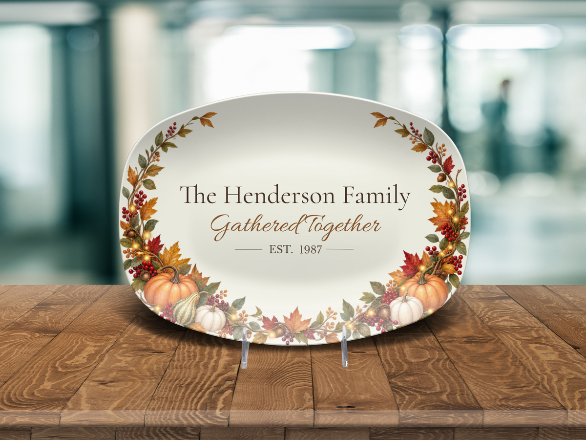 Gathered Together Personalized Fall Family Serving Platter