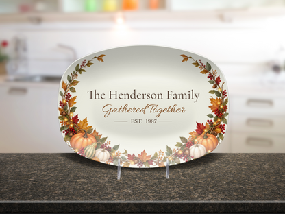 Gathered Together Personalized Fall Family Serving Platter