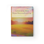 Letters to My Mom hardcover memorial journal with colorful sunset landscape and Because I Have So Much More to Say cover message