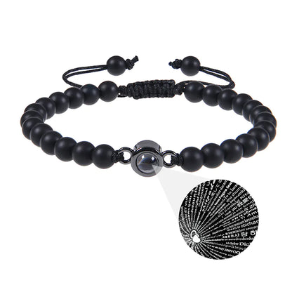 Frosted 100 Languages Projection Bracelet