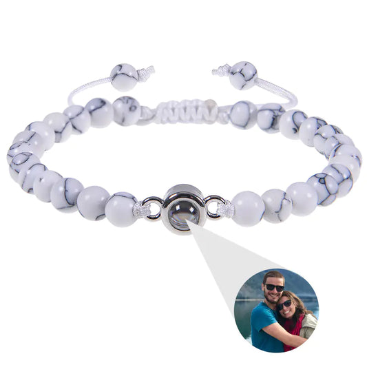 "Custom Photo Projection Bracelet in 100 Languages"